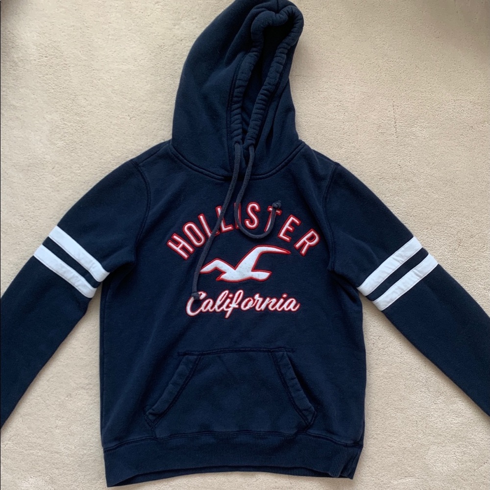 Hollister Navy Graphic Hoodie
